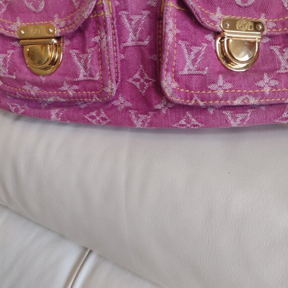 ๐๐๏ธCUTE Retired Rare Louis Vuitton Pink Denim Baggy PM๐๏ธ๐ - Picture 13 of 16